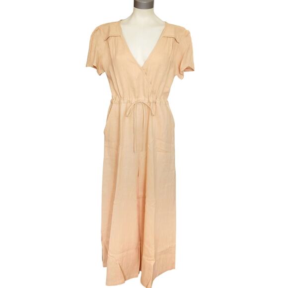 CHRISTY DAWN The Dawn Jumper wide leg jumpsuit in corn husk linen Size M NEW - Picture 1 of 10